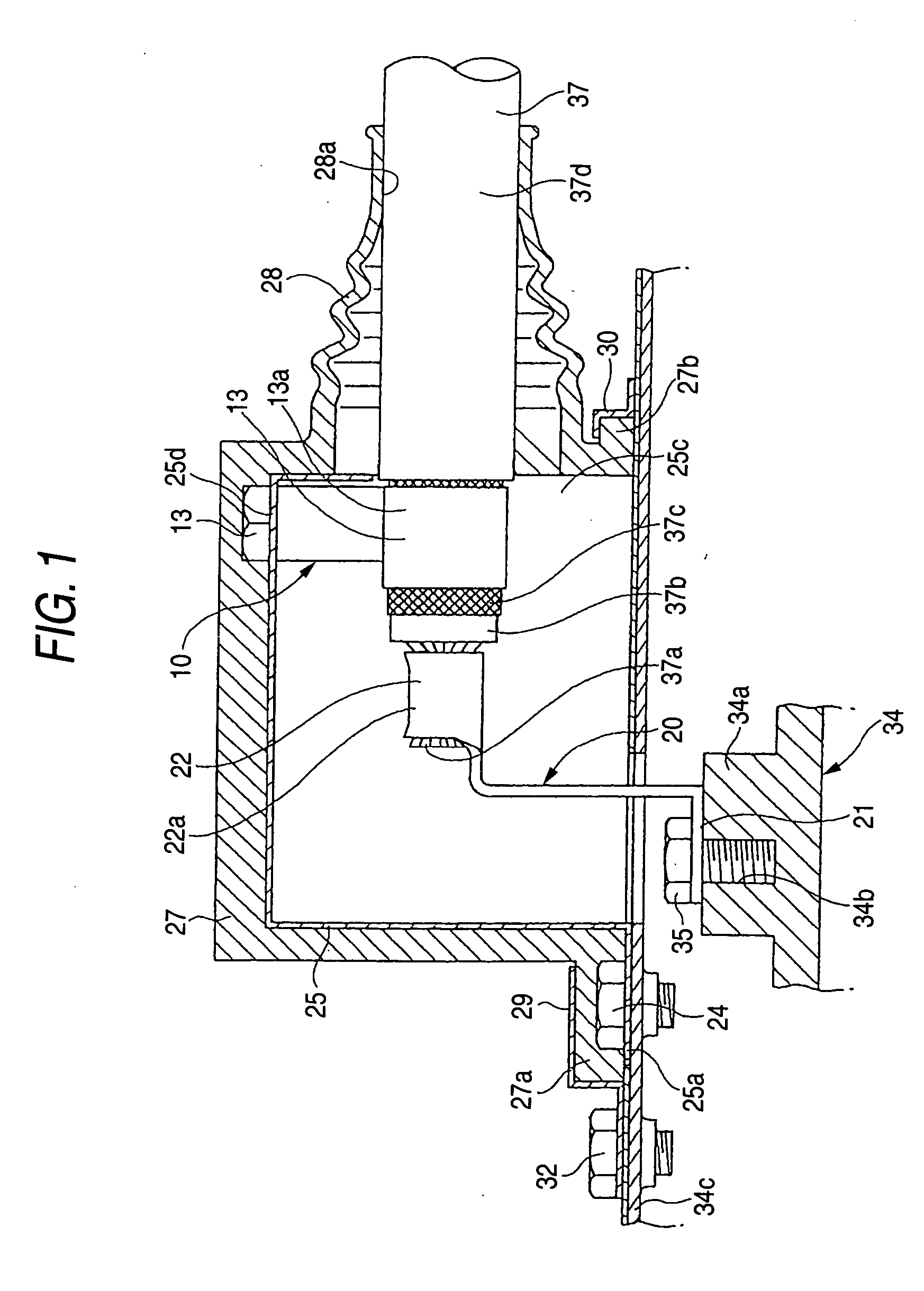 Shielded wire-connecting structure