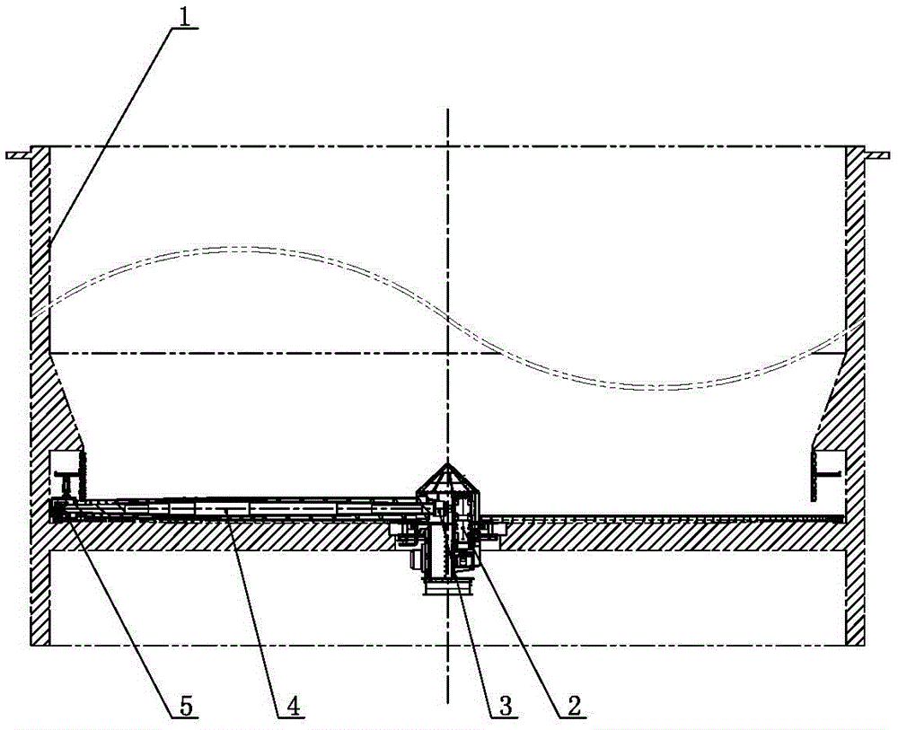 Bin discharge mechanism of circular bin