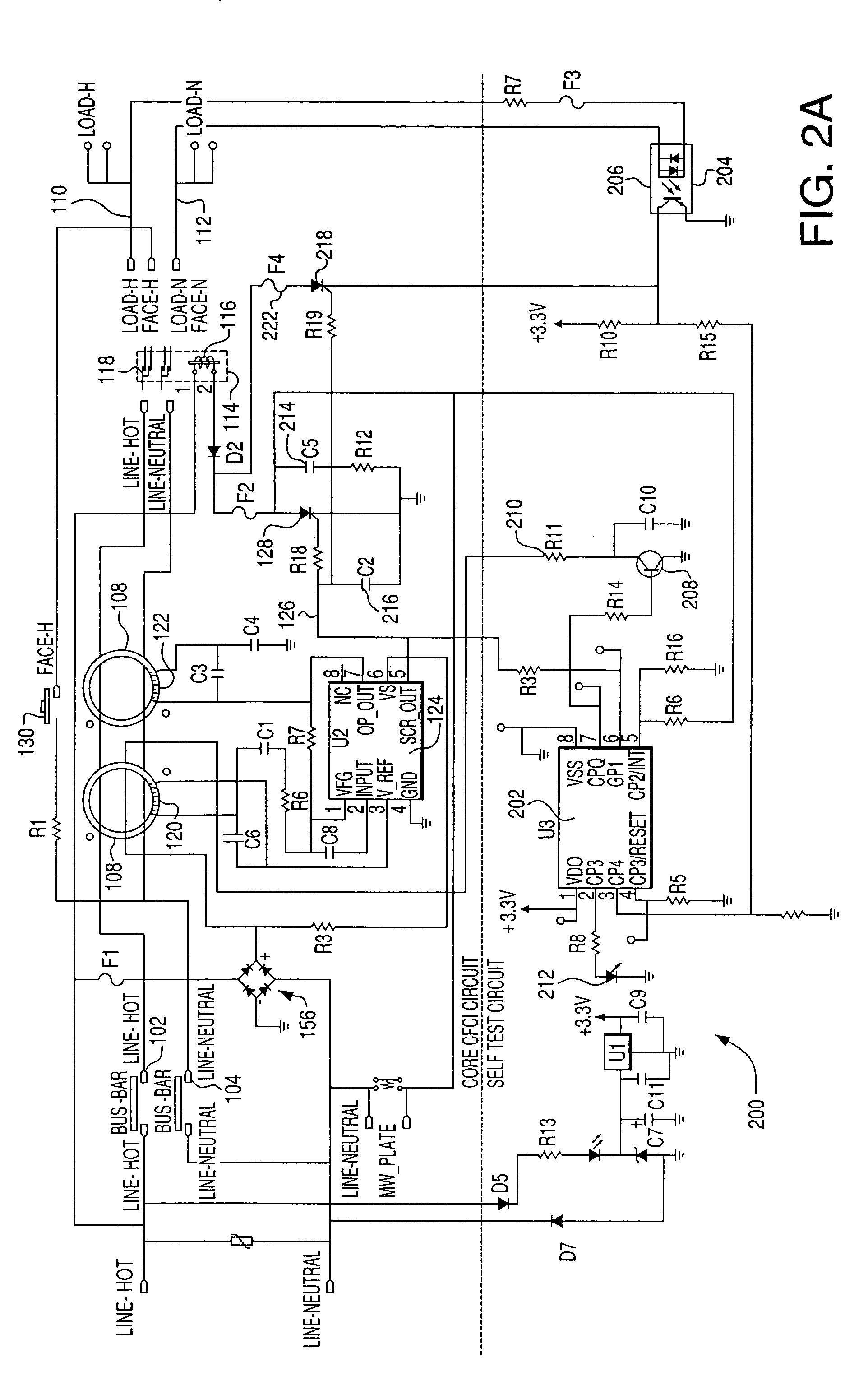 Ground fault circuit interruptor (GFCI) device having safe contact end-of-life condition and method of detecting same in a GFCI device