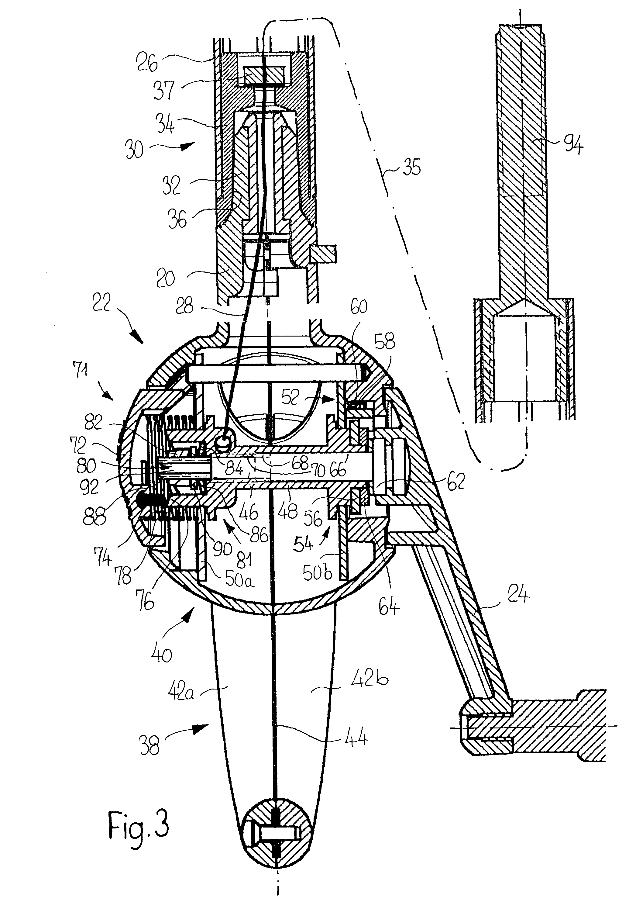 Umbrella shaft, and umbrella having such an umbrella shaft