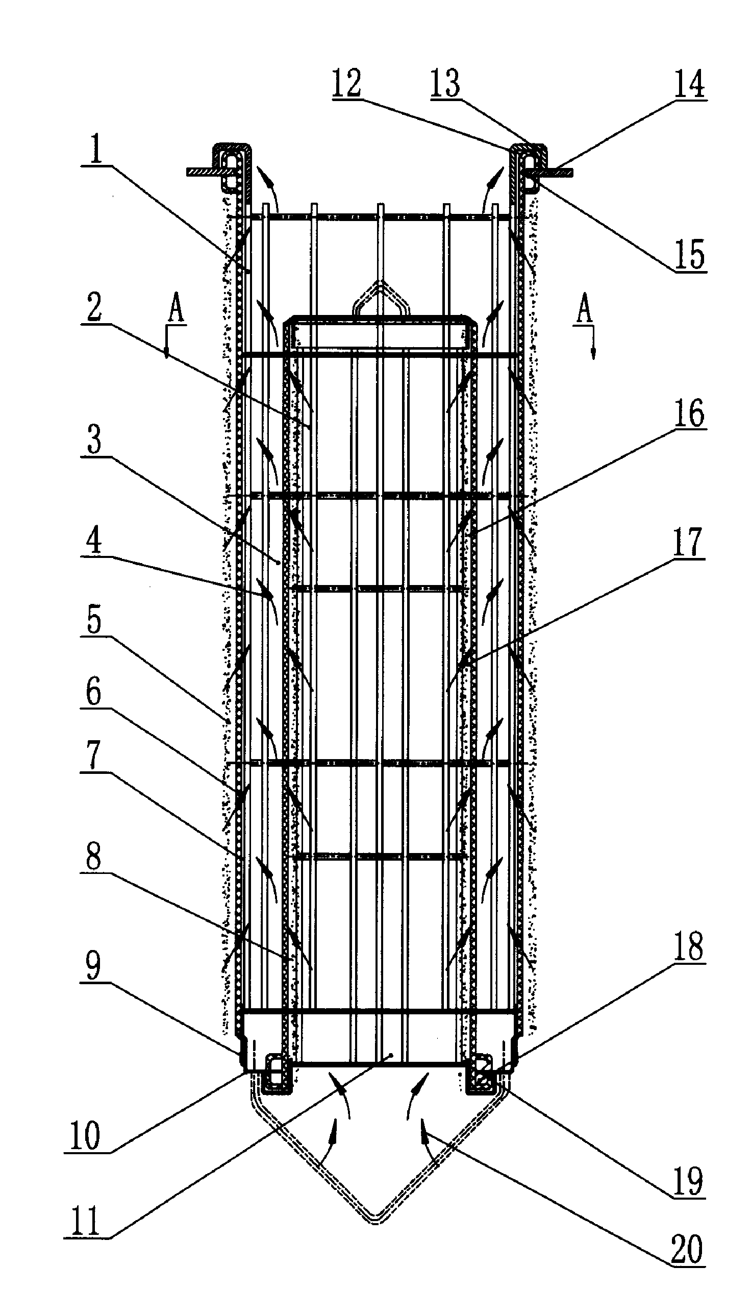 Integral dust-removal filtering bag with internal and external filtering double-bag sleeve structure