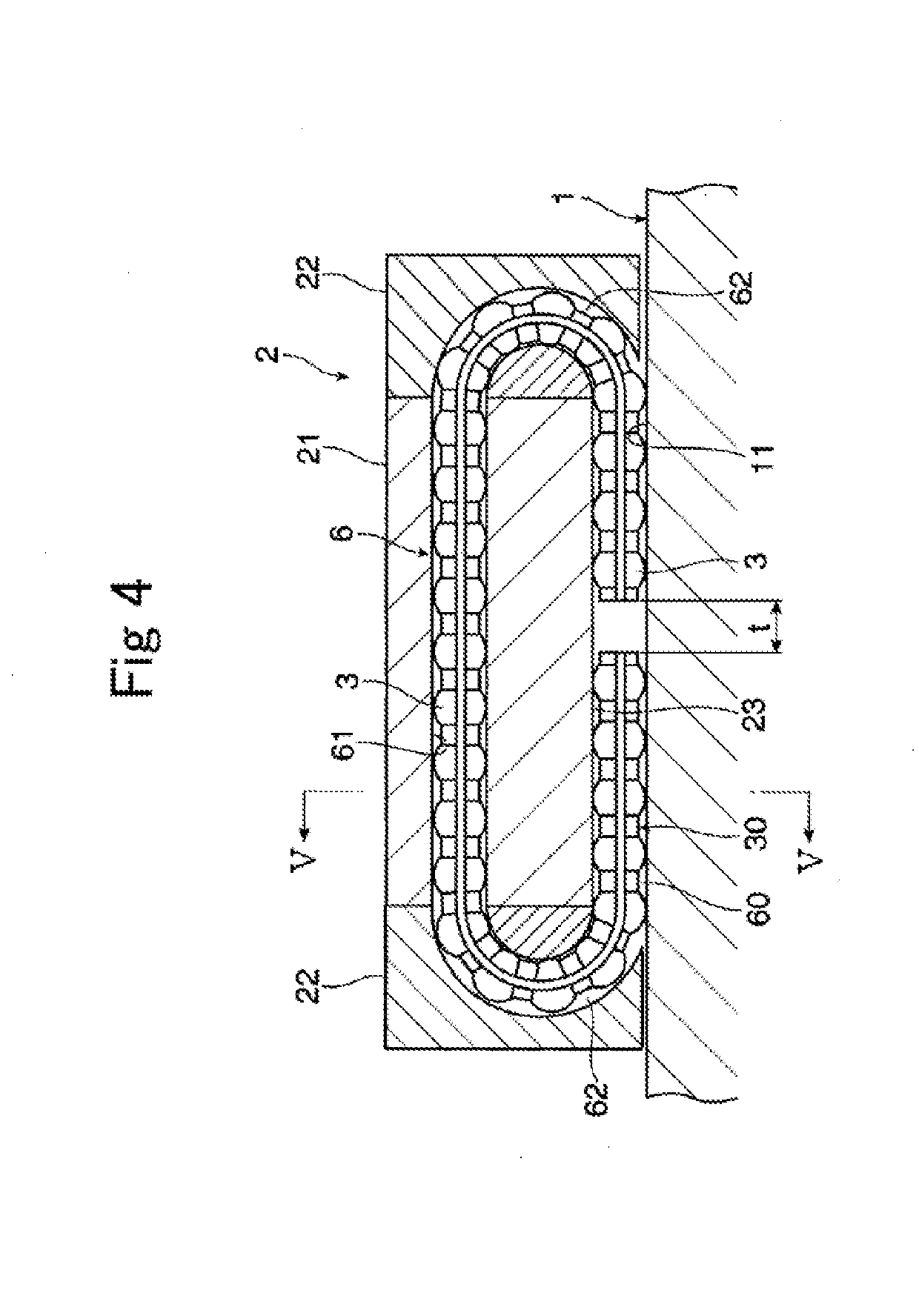 Rolling guide device