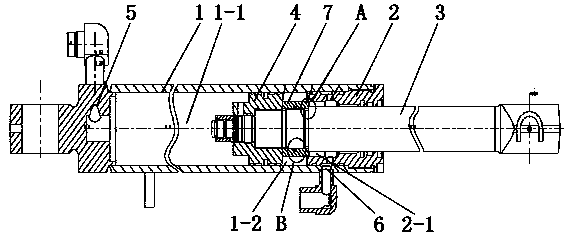 Buffering oil cylinder