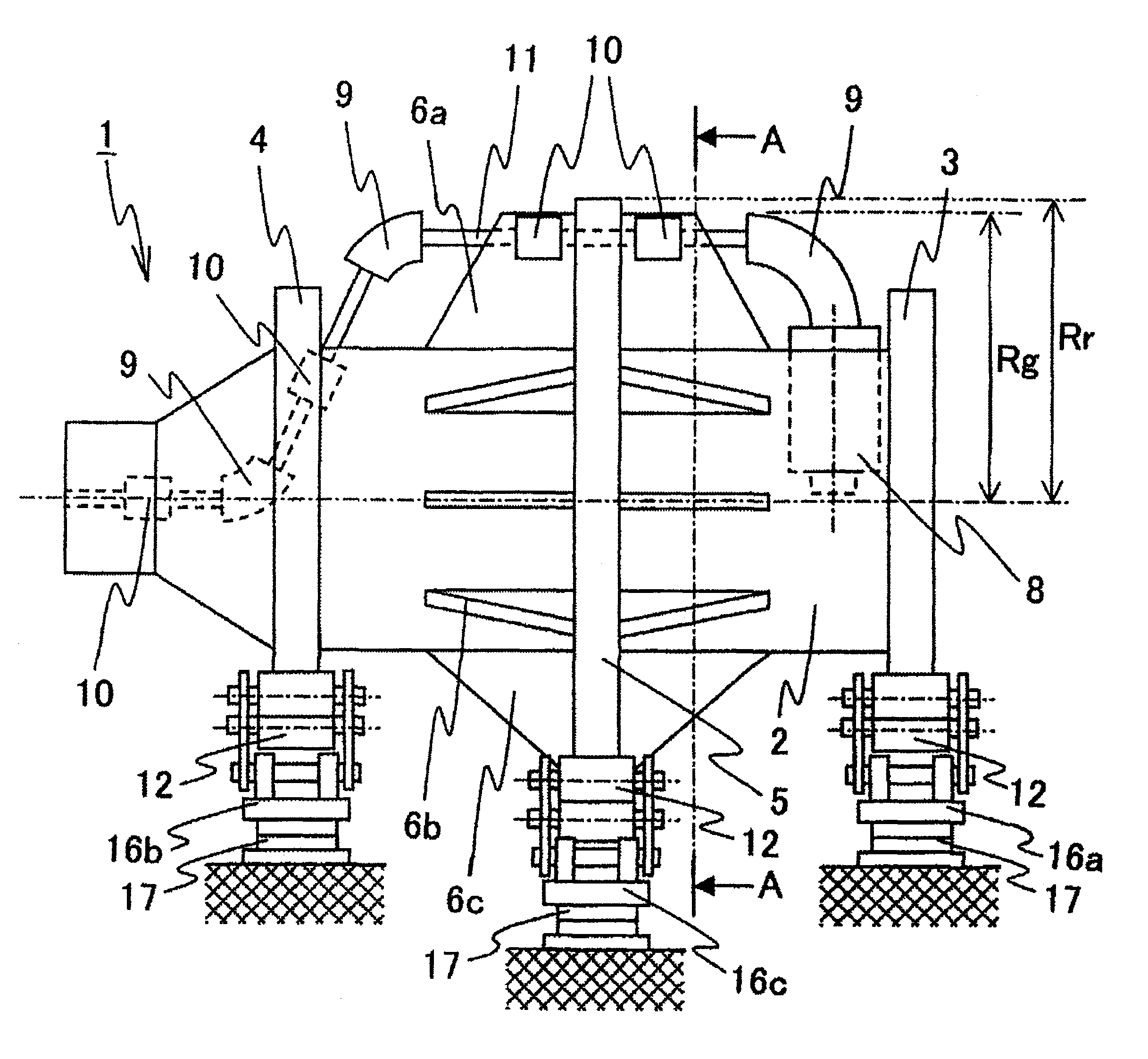 Rotating irradiation therapy apparatus