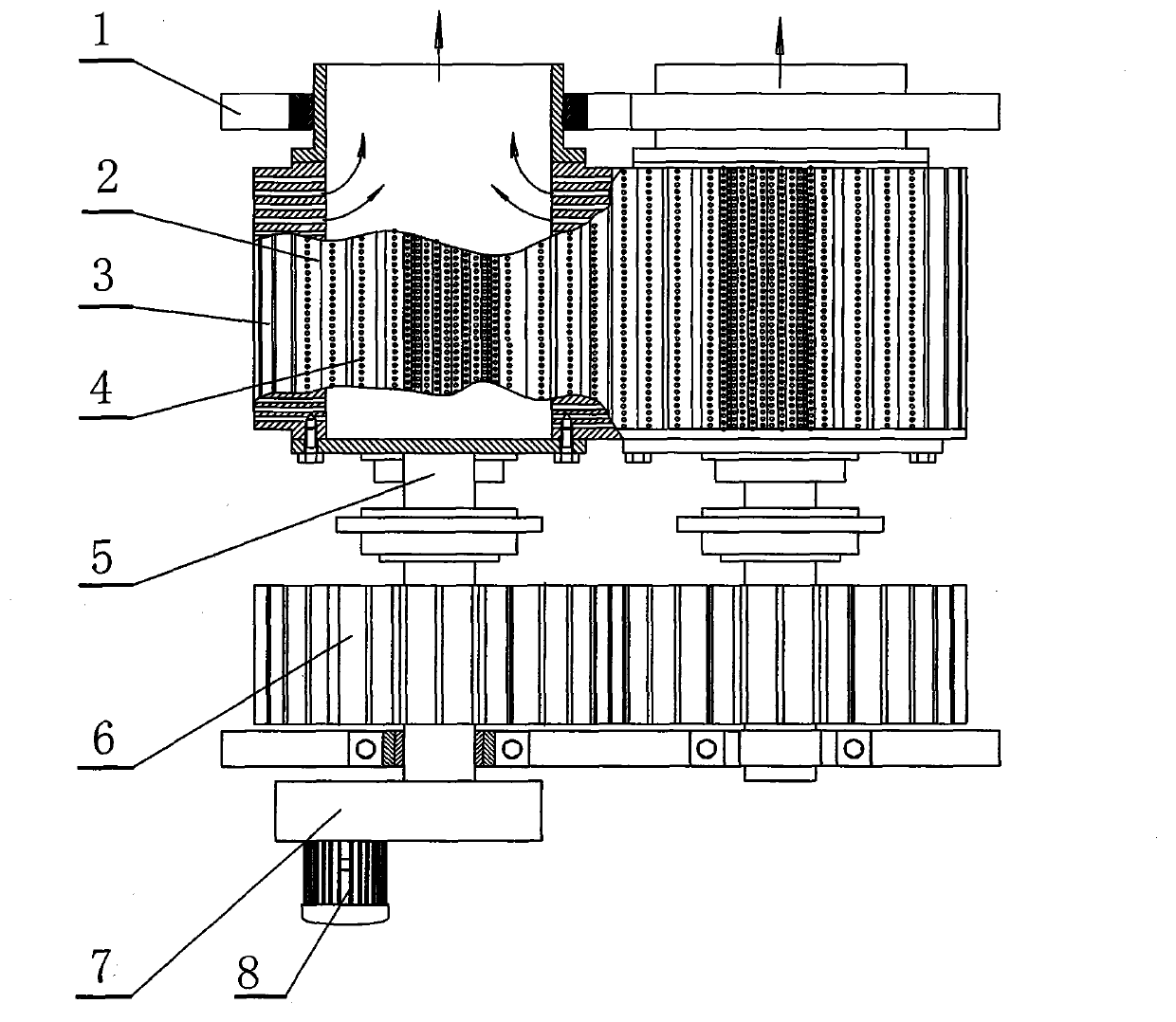 Biomass tooth mould pellet press