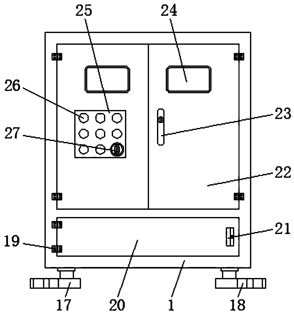 Rapid radiating electrical cabinet used for electrical engineering