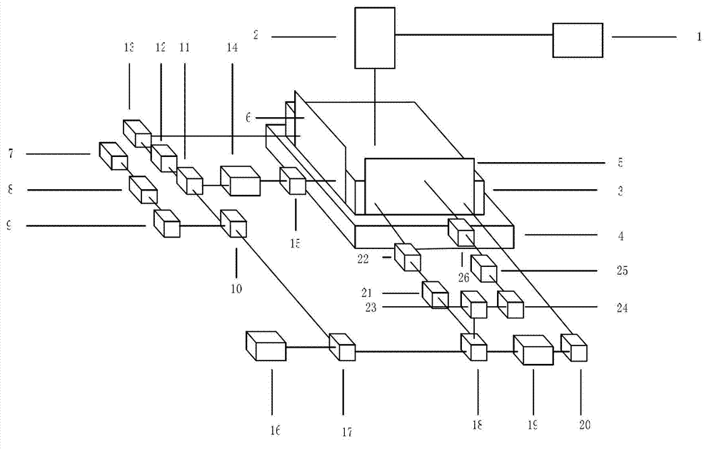 Device for detecting sub-aperture splicing surface shape with movement coordinate feedback