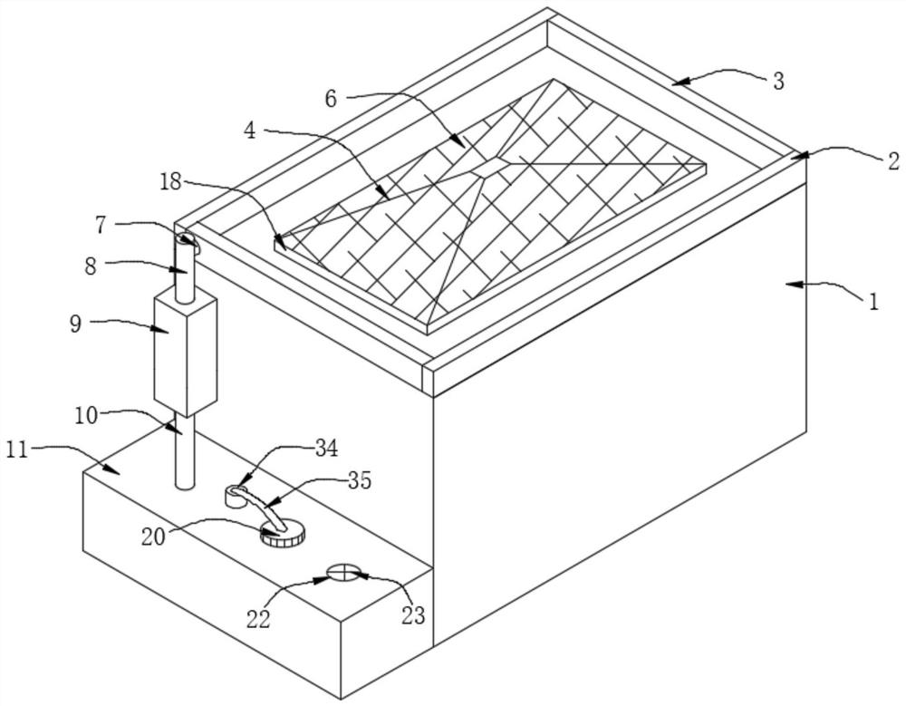 Drainage device for roof surface of component-type bathroom