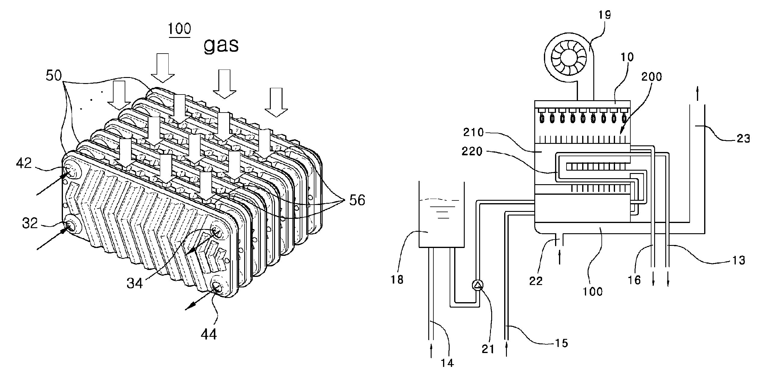 Heat exchanger of condensing boiler for heating and hot-water supply