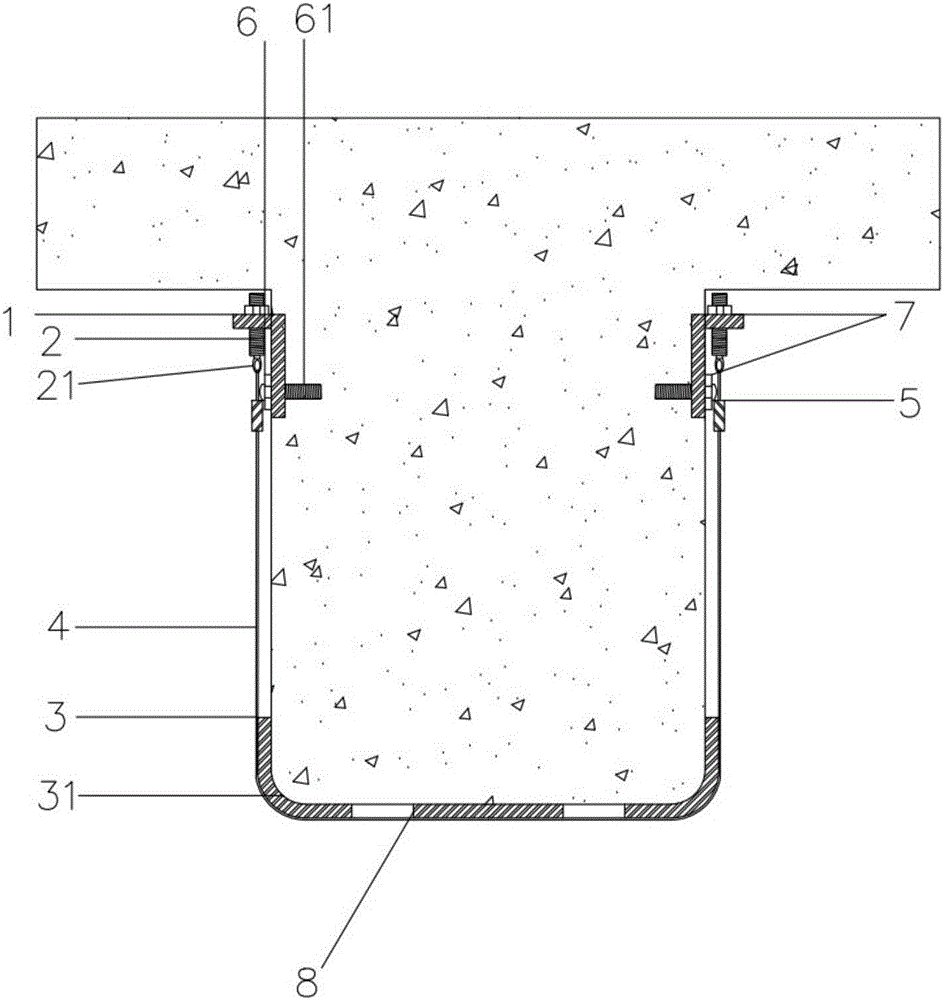 Prestress-steel-wire-rope-bending-shearing-reinforced concrete T beam and reinforcing method thereof