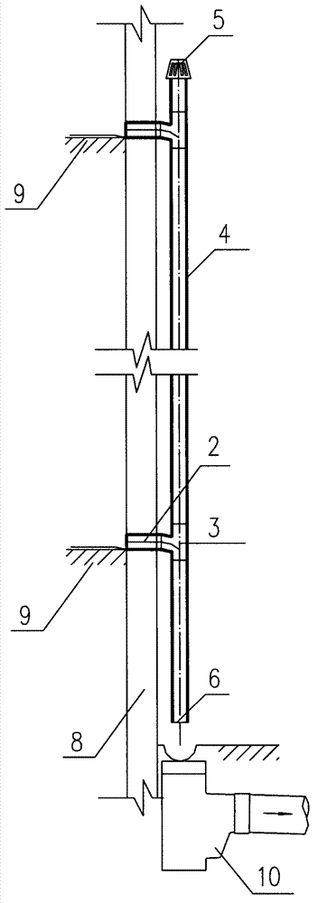 Emergency drainage pipe for logistic building