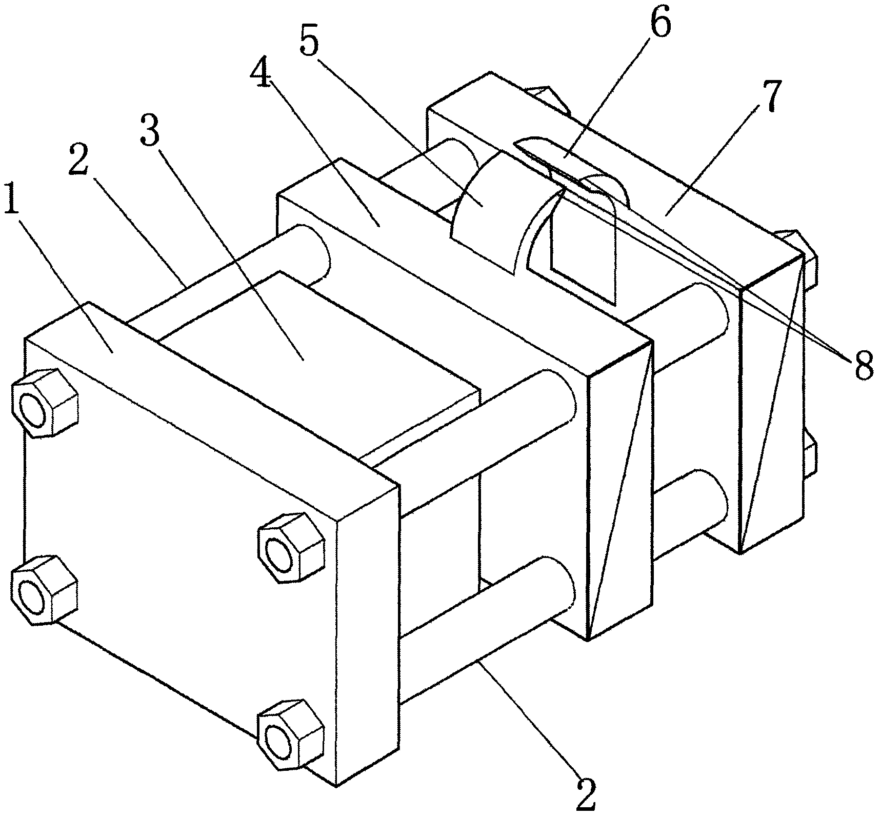 Sprue material shearing machine