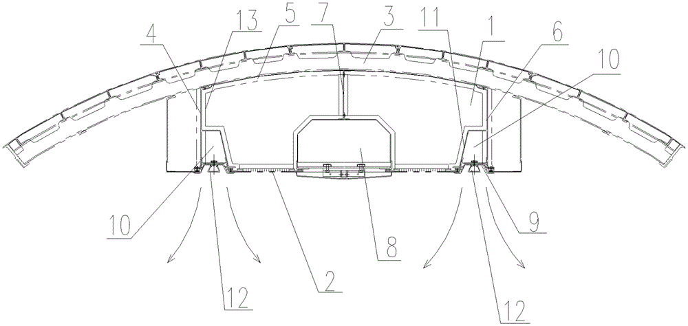 Rail vehicle spliced ​​air-conditioning duct and assembly method thereof