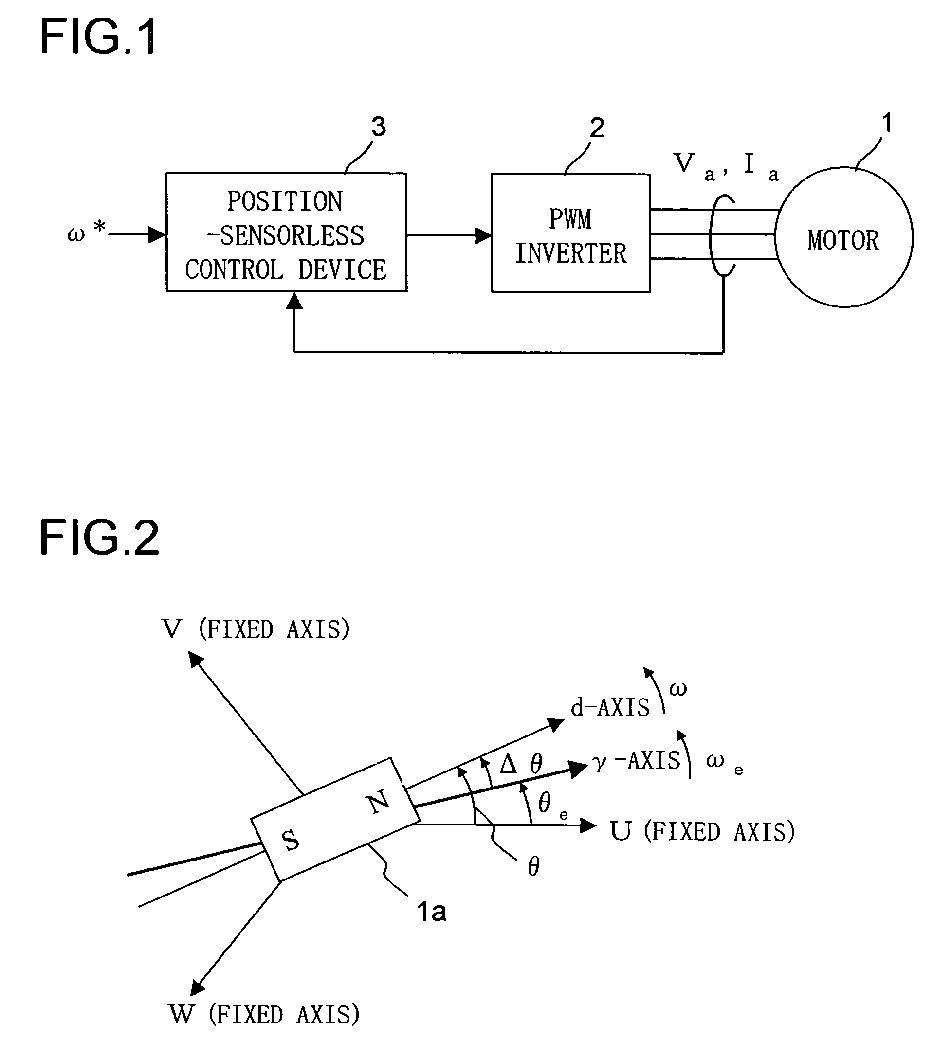 Position-sensorless motor control device