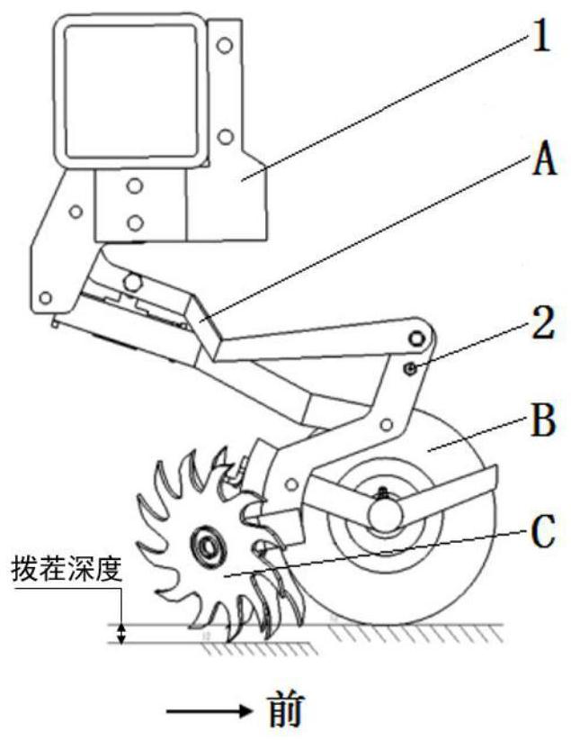 High-speed stubble shifting single body capable of automatically regulating and controlling penetrating depth