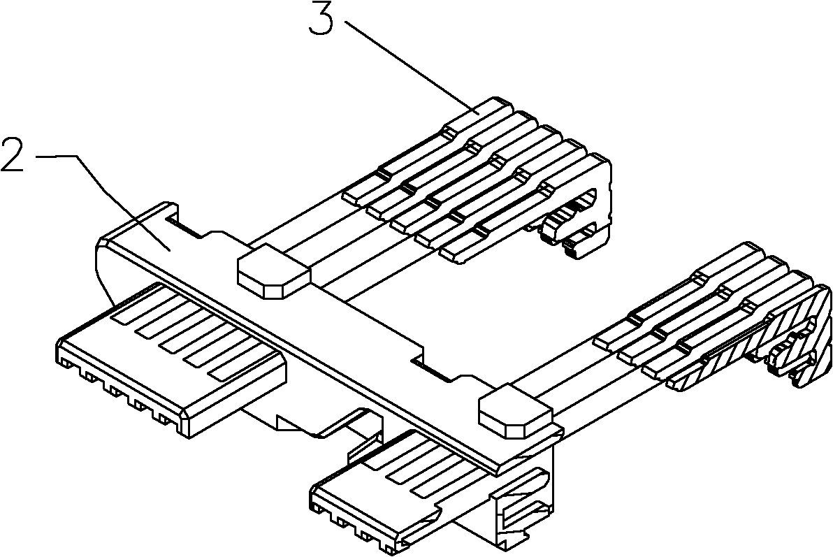 Improved MicroUSB (universal serial bus) interface and manufacturing method thereof