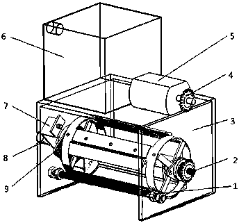 Roller cutting type flos carthami filament harvesting device