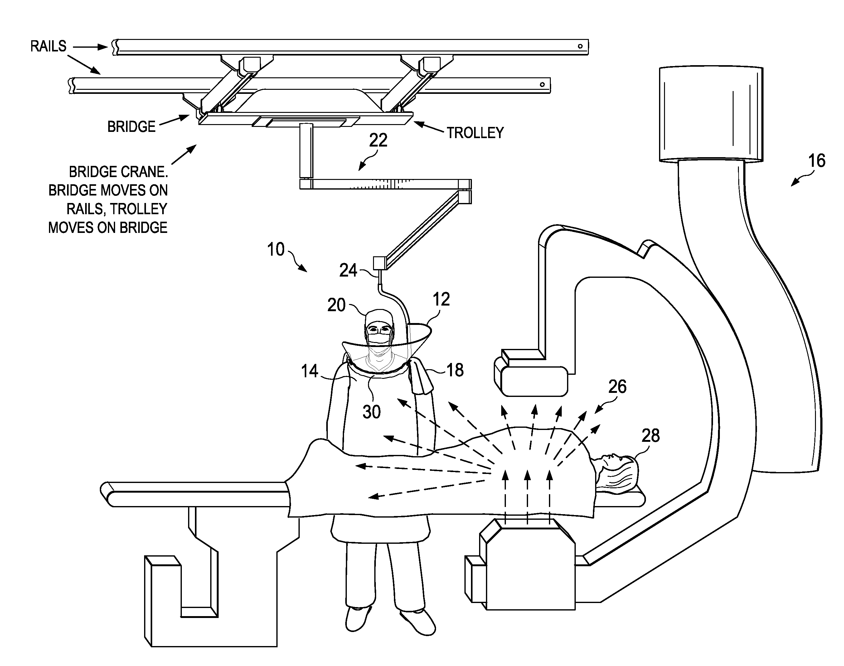 System and Method for Providing a Suspended Personal Radiation Protection System