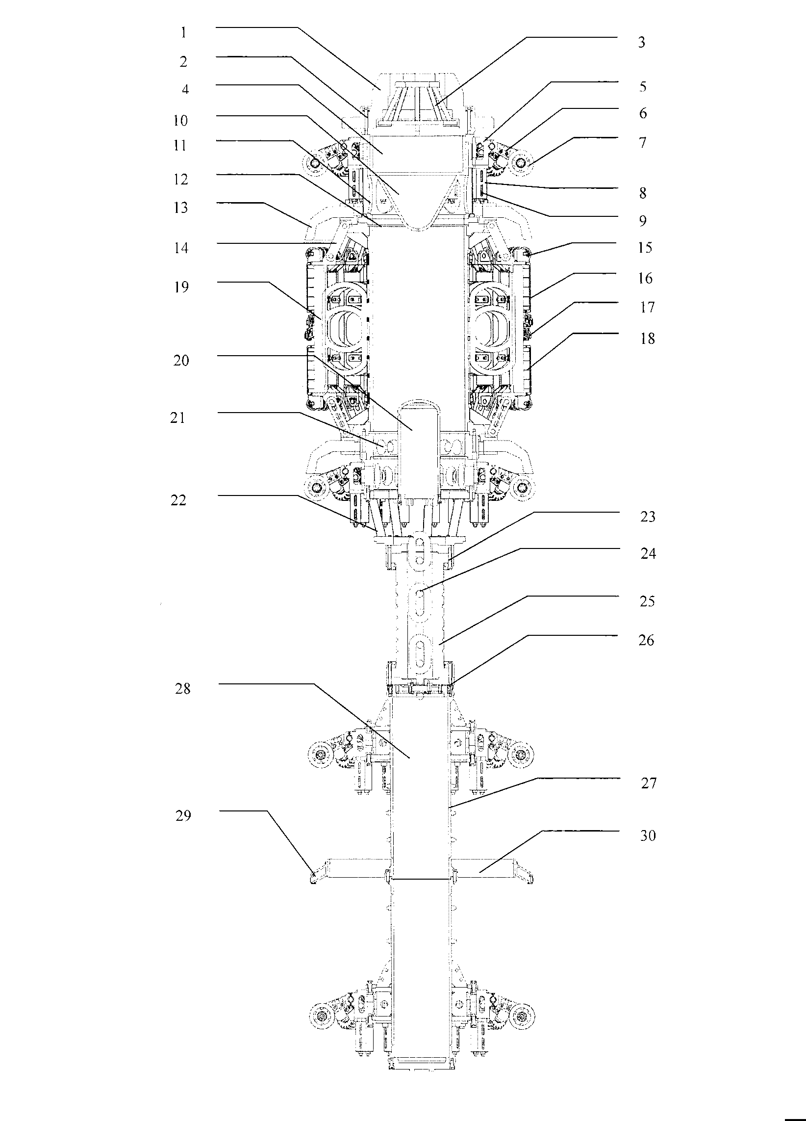 Natural gas long-distance pipeline three-dimensional high-definition magnetic leakage internal detection apparatus