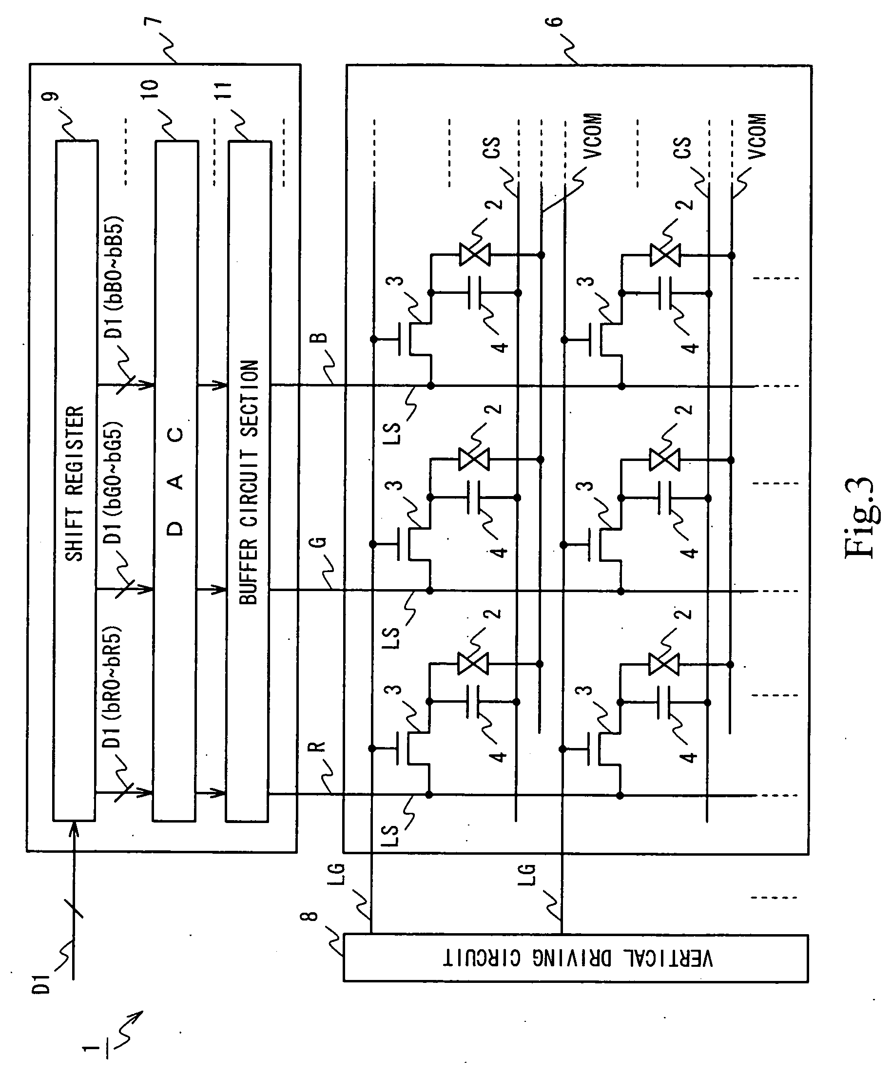 Constant current circuit and flat display device