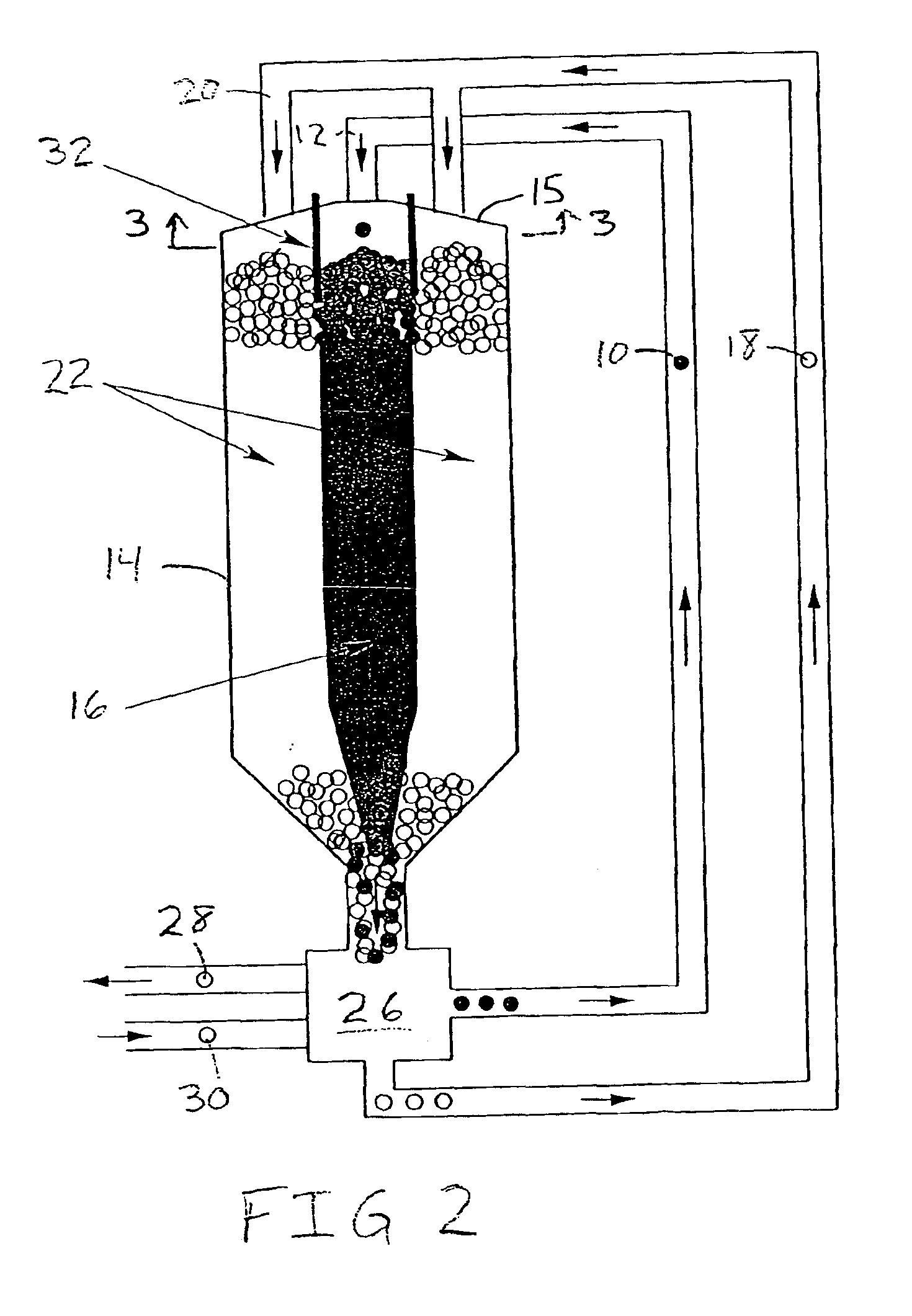 Guide ring to control granular mixing in a pebble-bed nuclear reactor