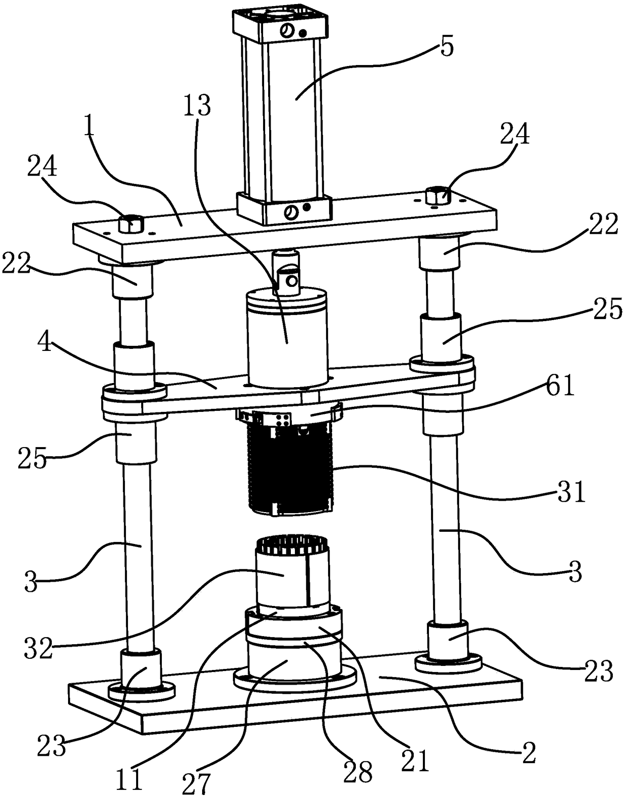 Shrinkage fit and positioning tool for stator core and casing