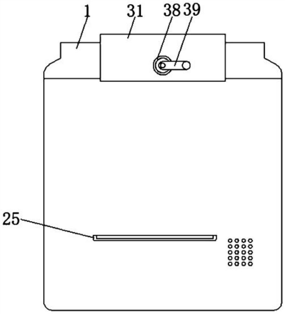 Wooden chopping board cleaning device based on power brushing and external force sterilization and using method