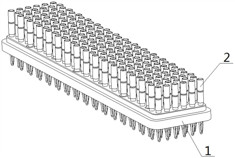 An ultra-high-speed, high-density, high-reliability connector socket assembly structure