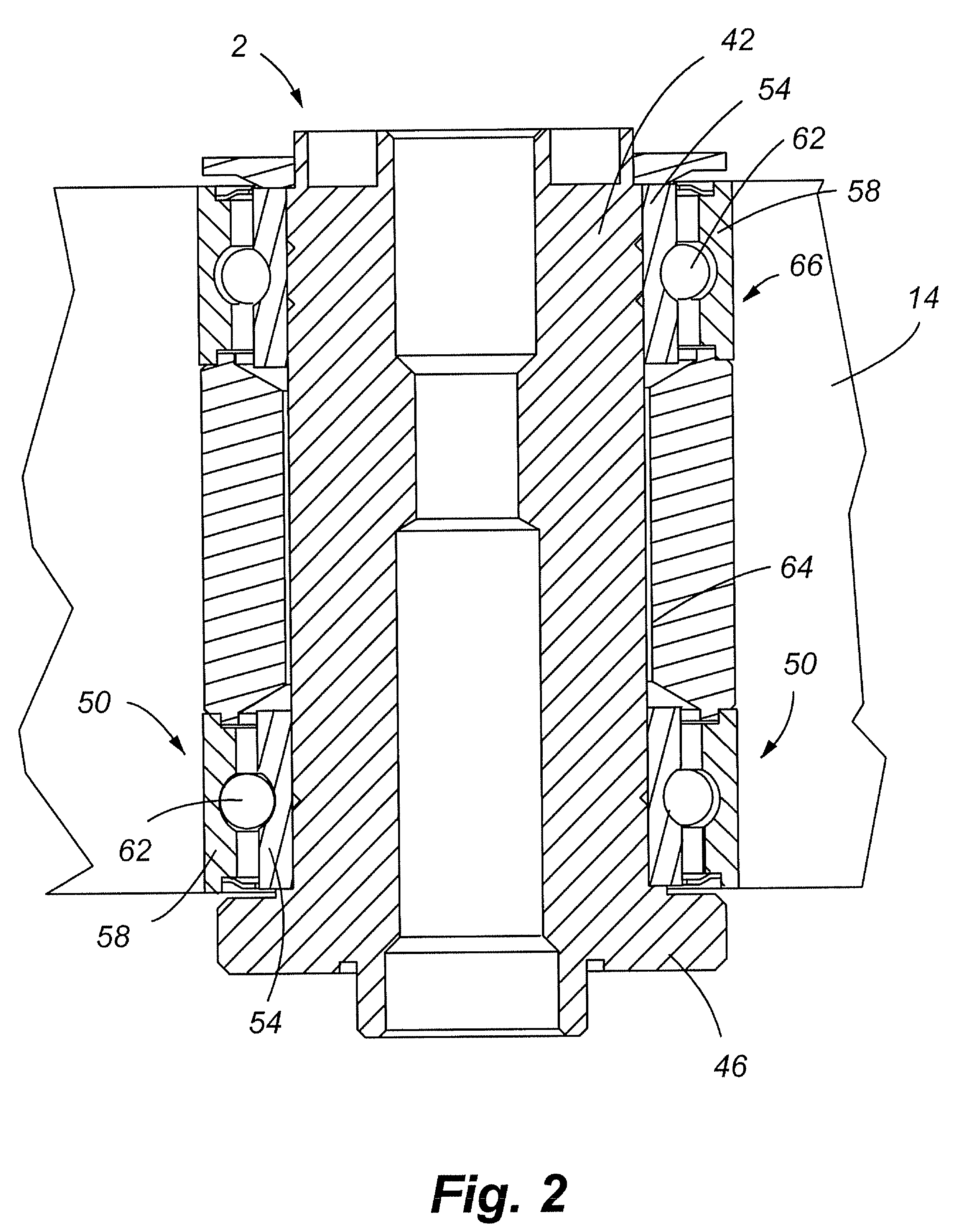 Actuator bearing having non-uniform ball spacing