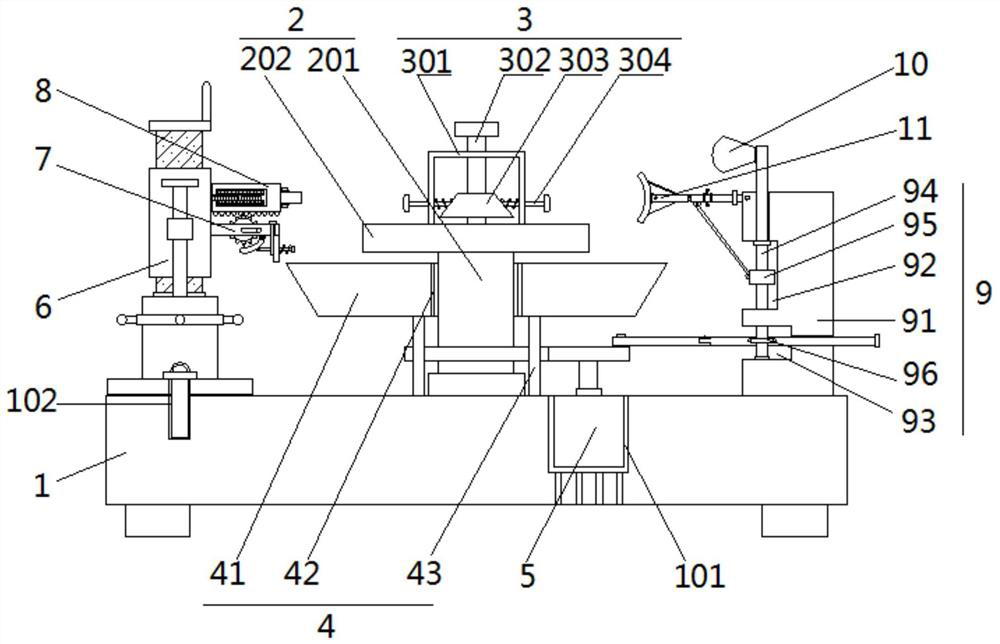 Automobile tire grinding and grooving integrated device