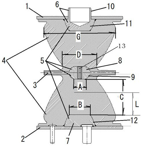 A method for adjusting the variable stiffness of an hourglass spring through a hard stop and the hourglass spring