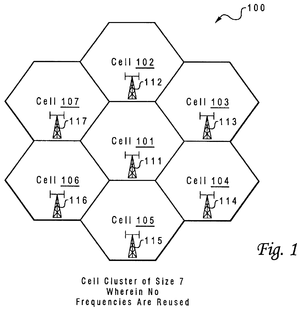 Method and system for assuring near uniform capacity and quality of channels in cells of wireless communications systems having cellular architectures