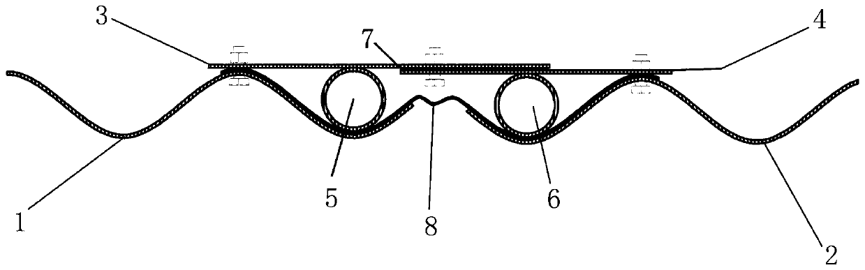 Reinforced telescopic device for corrugated pipe joints