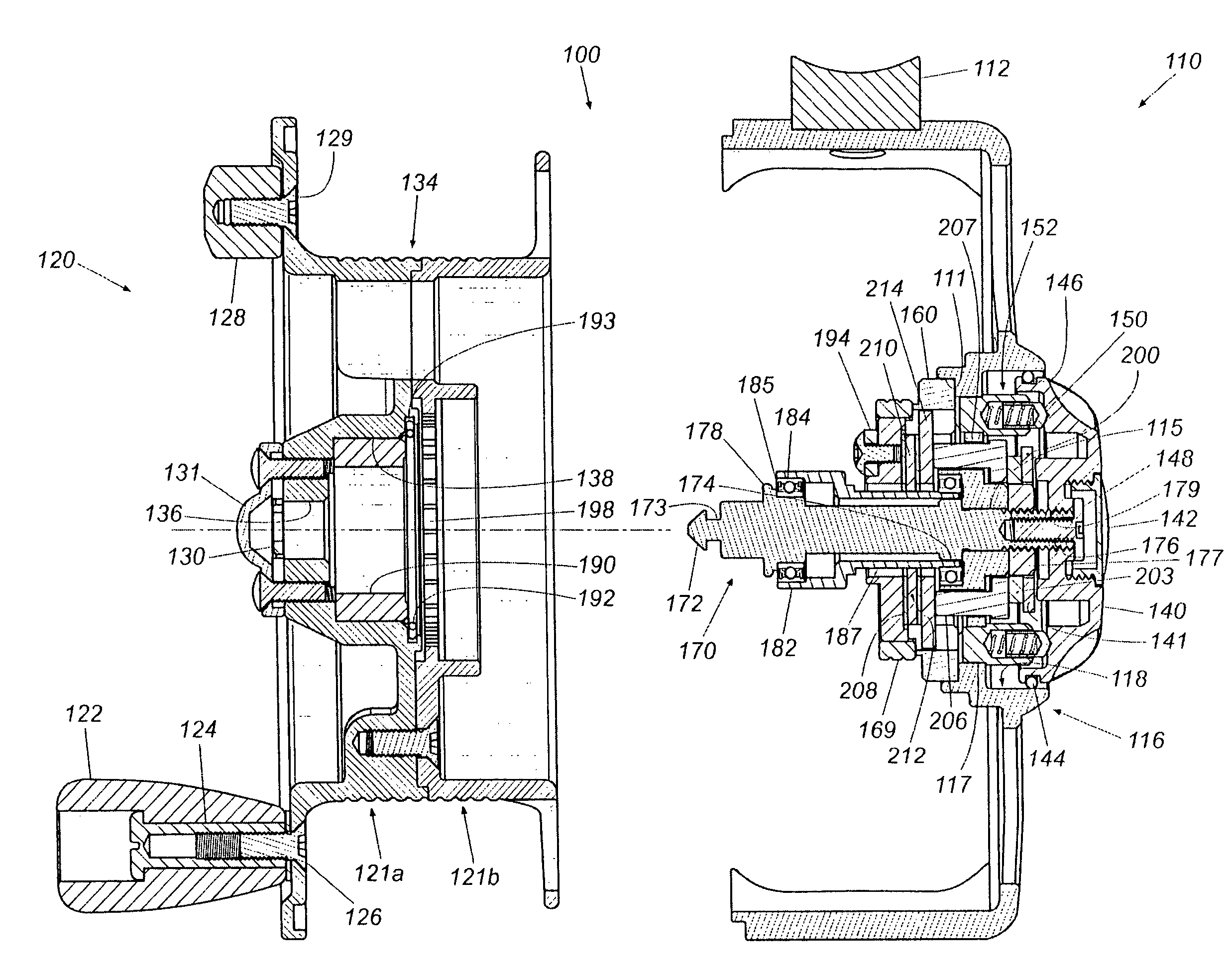 Fly reel drag mechanism