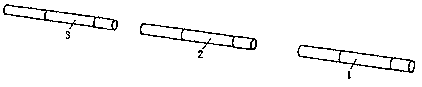 Tripod telescopic rod