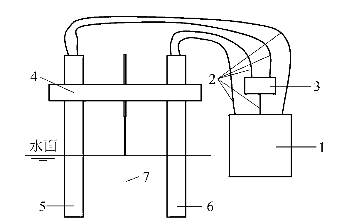 Synchronous real-time measurement device with sand-containing concentration and muddy water flow velocity vertically distributed