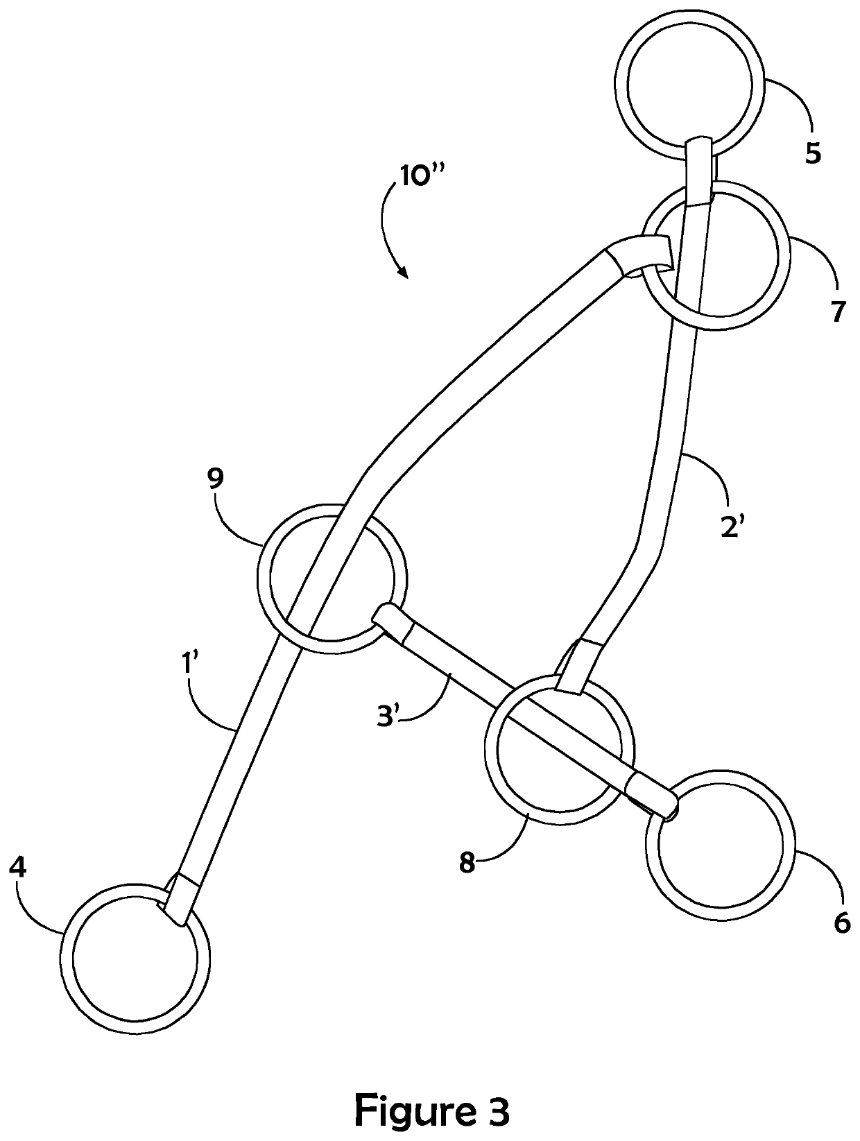 Multi-ring animal collar with variable restraint capability