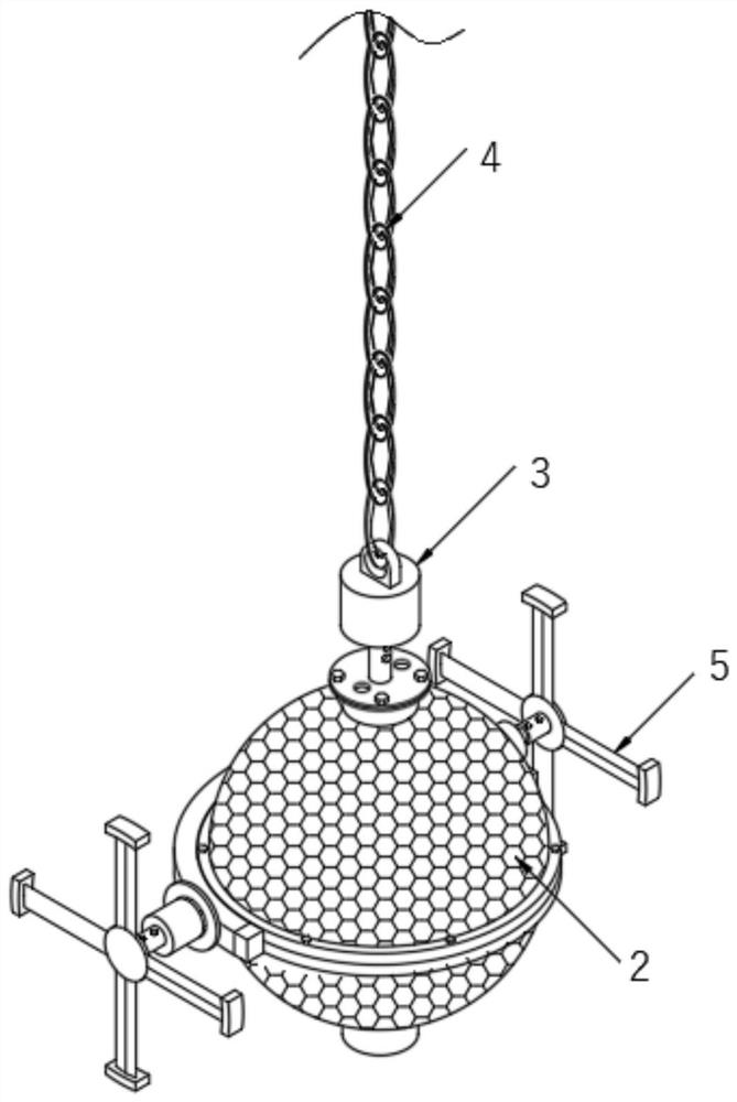 An all-round anti-collision device for a ship-borne marine underwater detection device