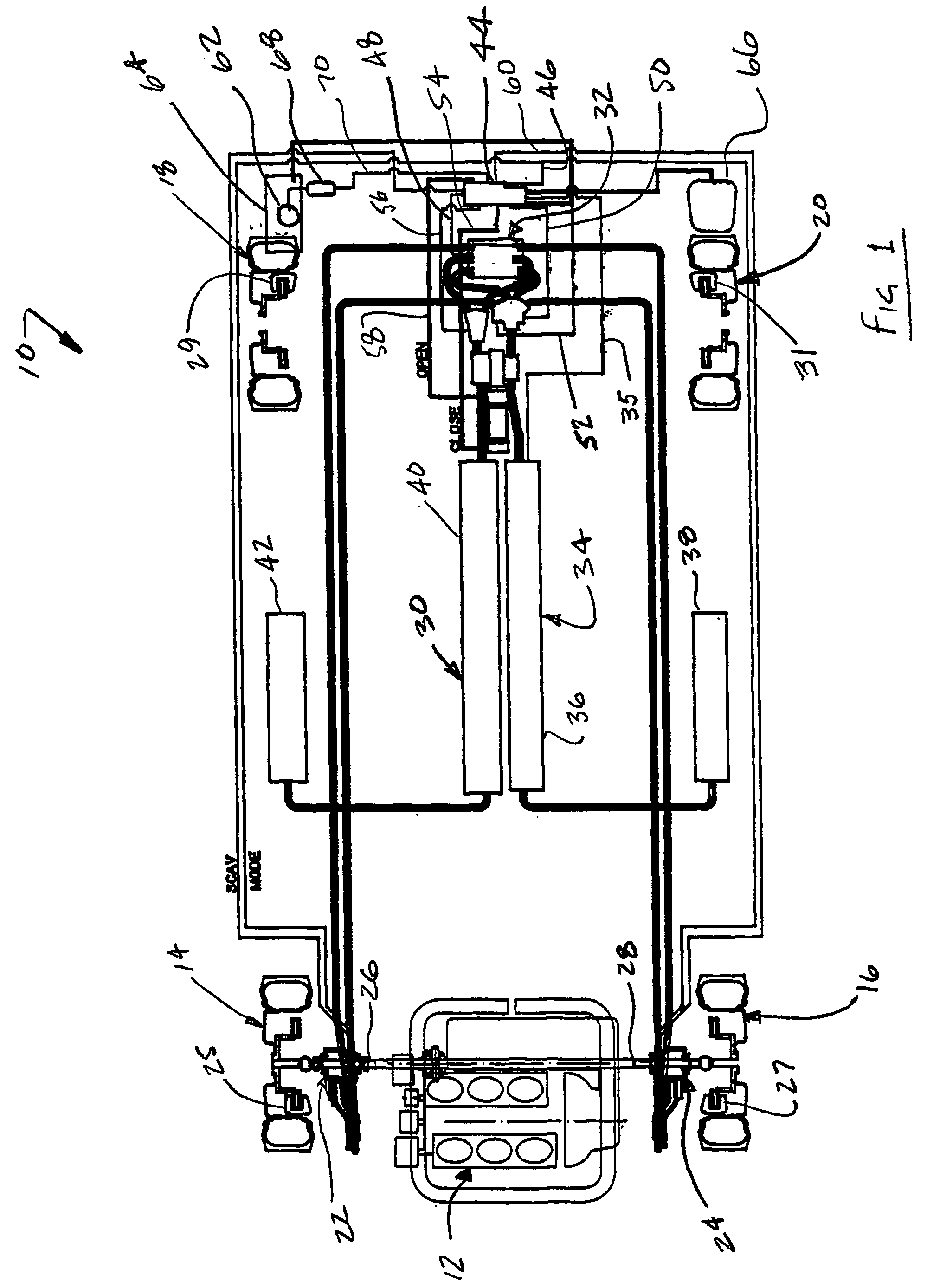 Hydraulic regenerative braking system for a vehicle