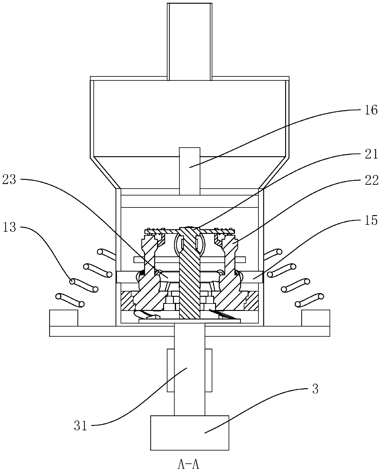 Powder grinding machine for preparing calcium carbonate powder