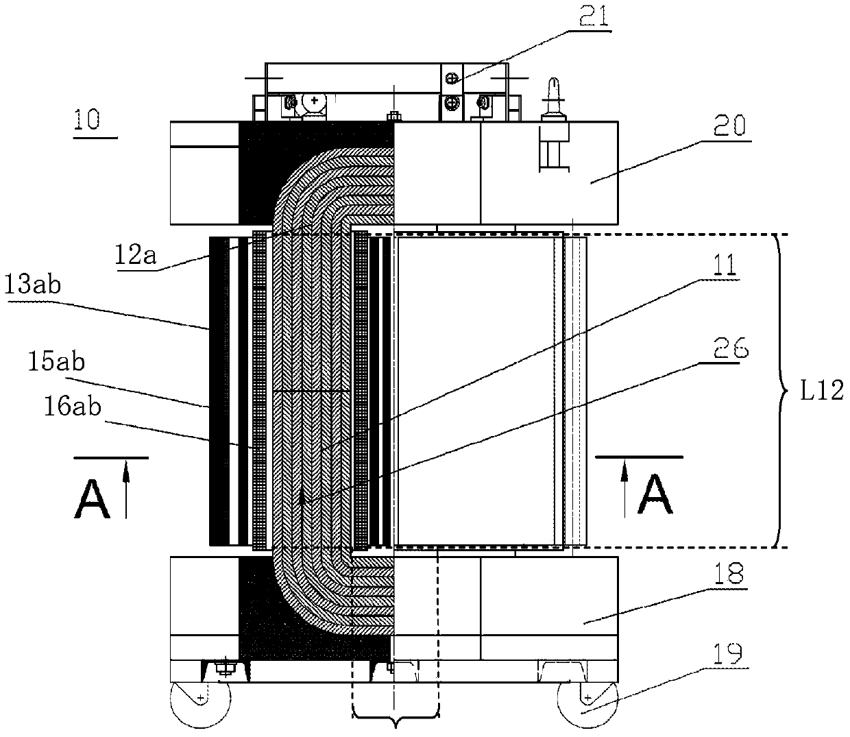 Three-phase magnetic cores for magnetic induction devices and methods for manufacturing them