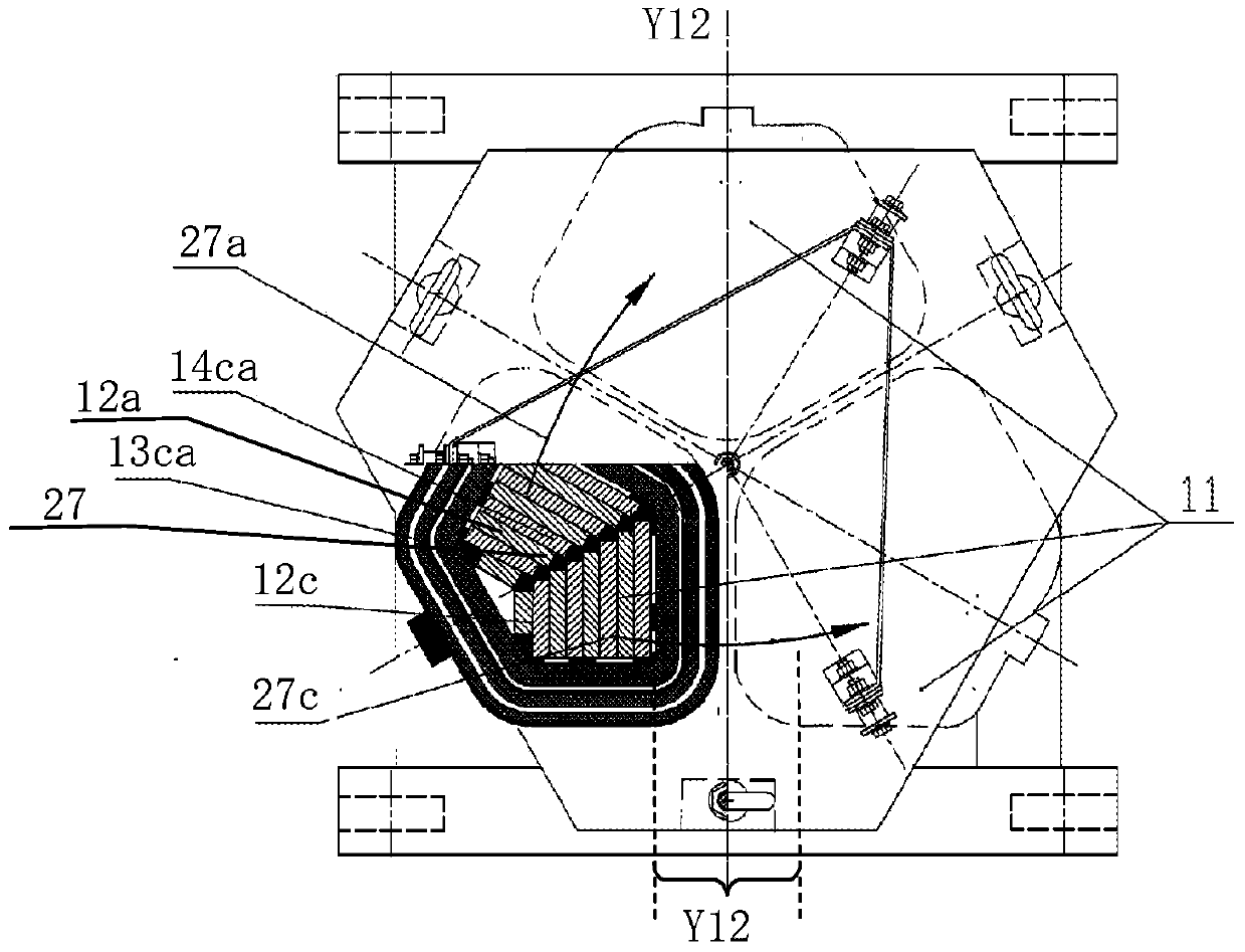 Three-phase magnetic cores for magnetic induction devices and methods for manufacturing them