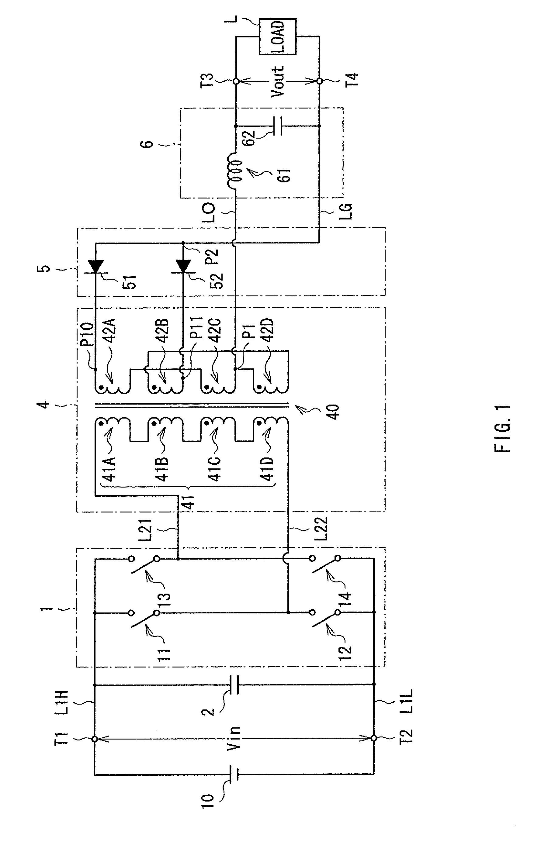 Transformer and switching power supply unit