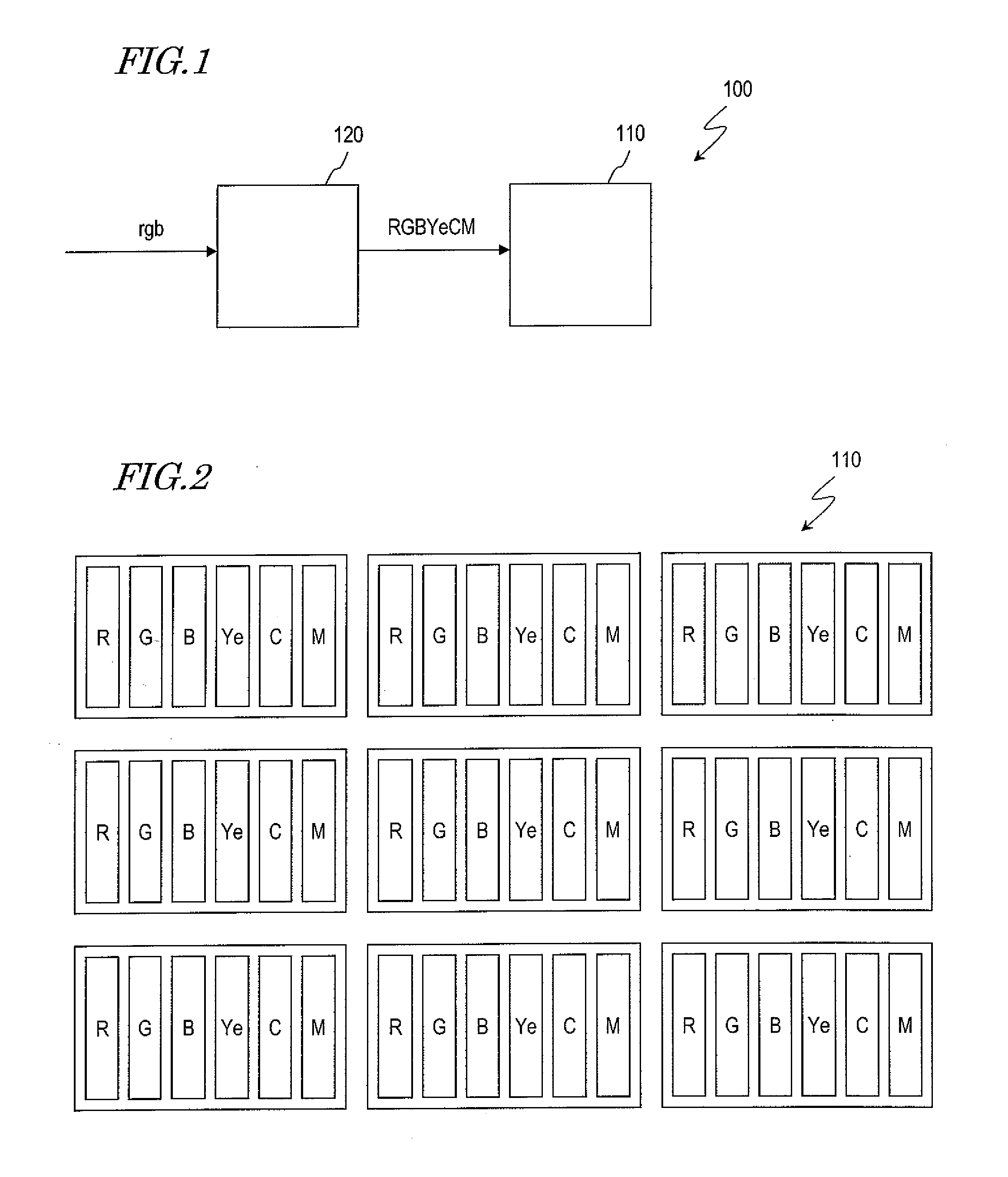 Multi-primary color display device