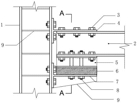 An energy-dissipating beam-column joint for building steel structures