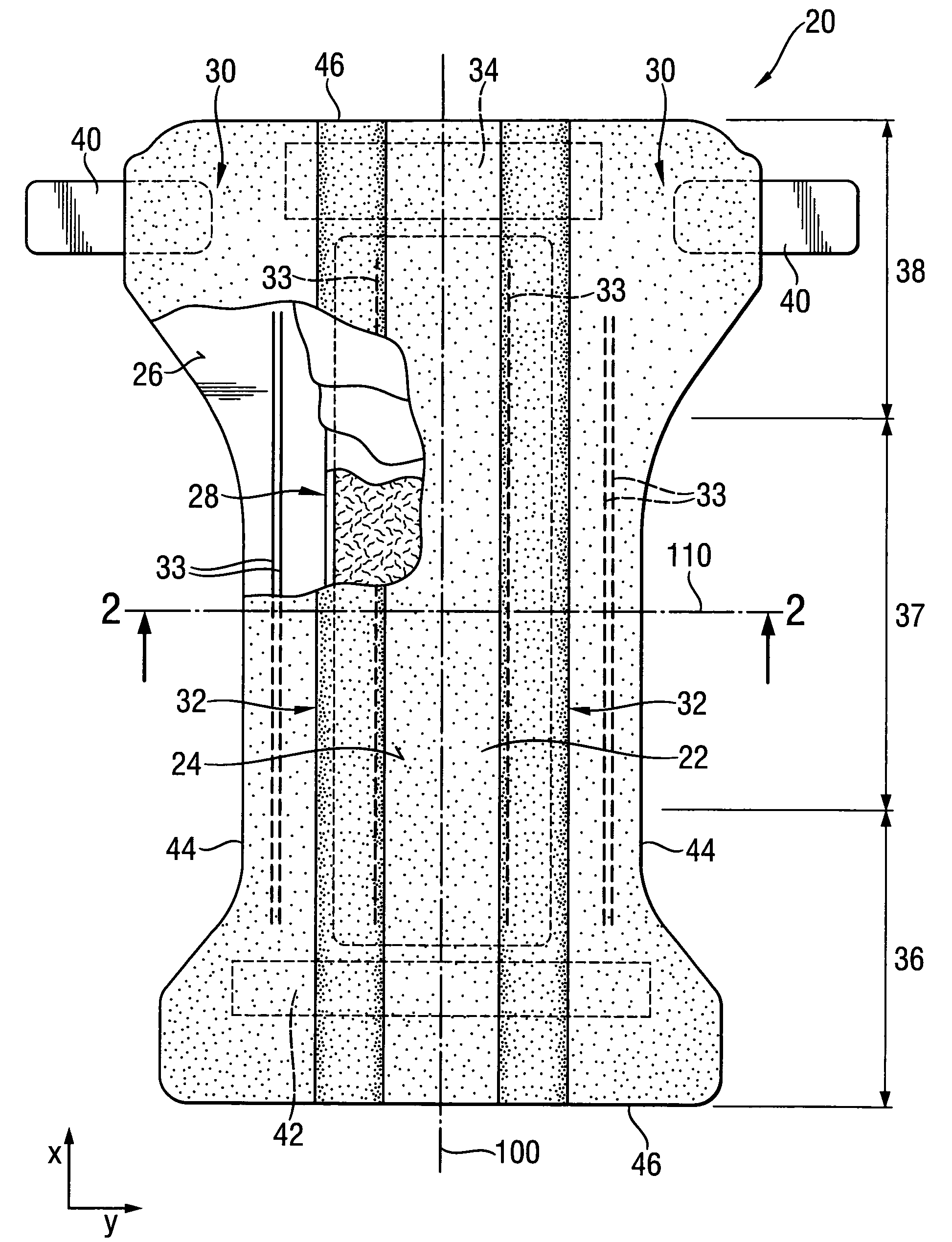 Process For Producing Sandwich Structures With Particulate Material Pattern