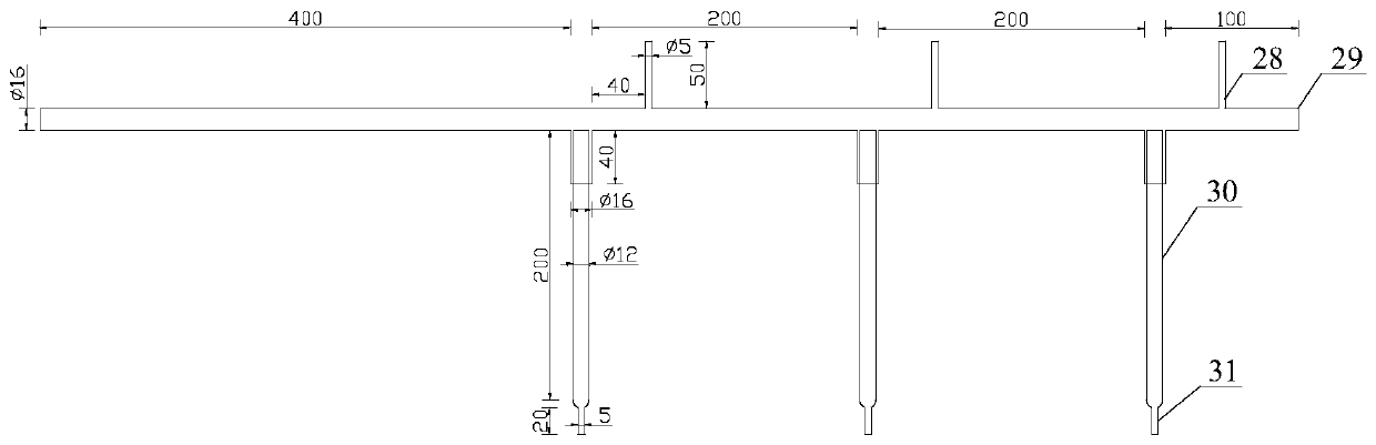 A test device and test method for gas diffusion coefficient