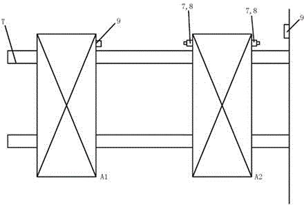 Hoisting travelling crane anti-knock system