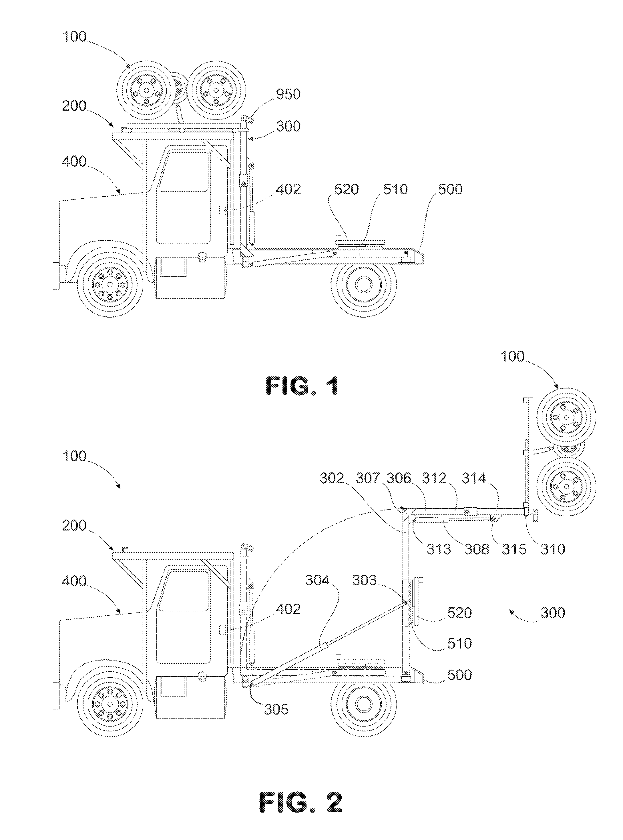 Container hauling and delivery mechanism