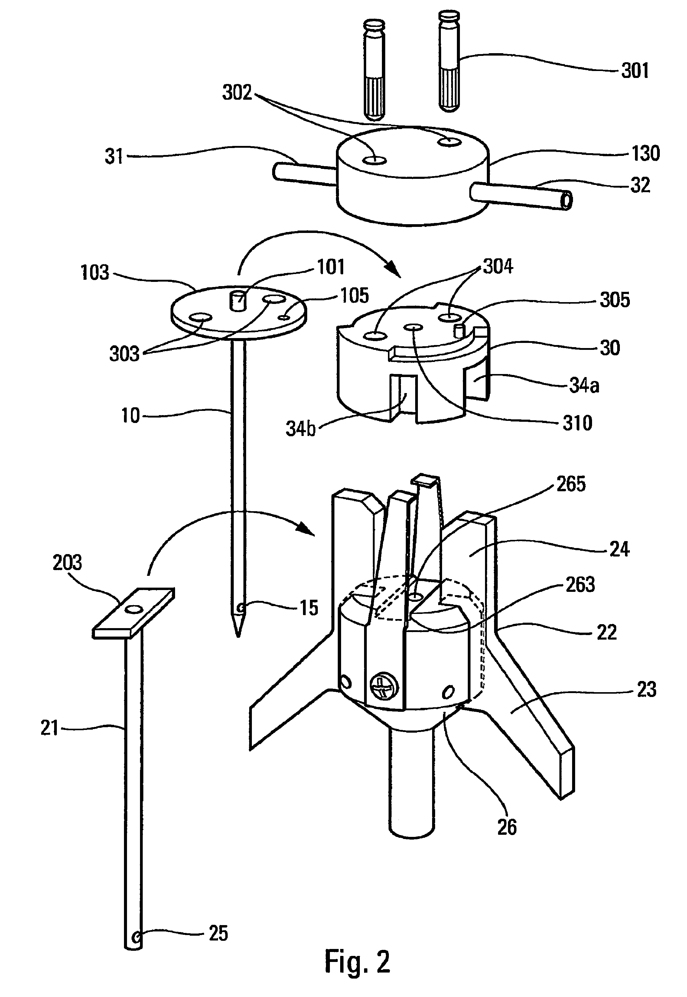 Bone-marrow extraction and/or injection device and a system including such a device